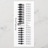 Eenvoudige Silhouettes Wedding Program Rack Kaart (Achterkant)