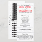 Eenvoudige Silhouettes Wedding Program Rack Kaart (Voorkant / Achterkant)