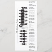 Eenvoudige Silhouettes Wedding Program Rack Kaart  (Achterkant)