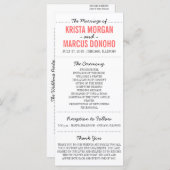 Eenvoudige Silhouettes Wedding Program Rack Kaart  (Voorkant / Achterkant)