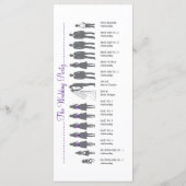 Eenvoudige Silhouettes Wedding Program Rack Kaart- Programma (Achterkant)