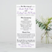 Eenvoudige Silhouettes Wedding Program Rack Kaart- Programma (Staand voorkant)