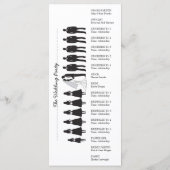 Eenvoudige Silhouettes Wedding Program Rack Kaart- Programma (Achterkant)