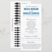 Eenvoudige Silhouettes Wedding Program Rack Kaart- Programma (Voorkant / Achterkant)