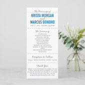 Eenvoudige Silhouettes Wedding Program Rack Kaart- Programma (Staand voorkant)