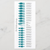 Eenvoudige Silhouettes Wedding Program Rack Kaart- Programma (Achterkant)