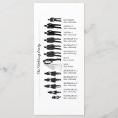 Eenvoudige Silhouettes Wedding Program Rack Kaart- Programma (Achterkant)