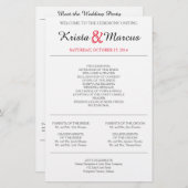 Eenvoudige Silhouettes Wedding Programers Flyers (Voorkant / Achterkant)