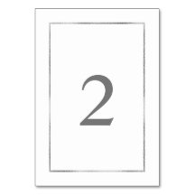 Eenvoudige Silver Foil Lijst bruiloft