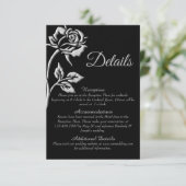 Eenvoudige Silver Roos Behuizing Kaart (Staand voorkant)