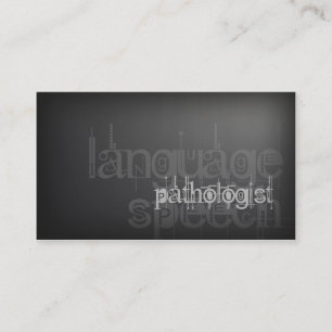 Eenvoudige Silver Speech Language Patholoog Card Visitekaartje