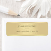 Eenvoudige Sjabloon Gold Modern Cursive Text Font Etiket (Insitu)