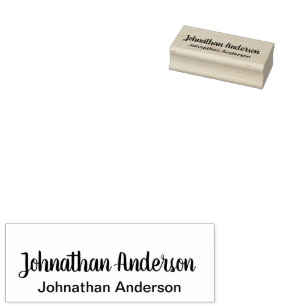 Eenvoudige Sjabloon handtekening en gedrukte naam Rubberstempel