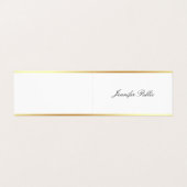 Eenvoudige Sjabloon Modern Goud Elegant Handschrif Visitekaartjes (Buitenkant ongevouwen)