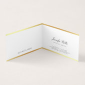 Eenvoudige Sjabloon Modern Goud Elegant Handschrif Visitekaartjes (Binnen)