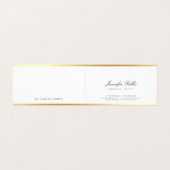 Eenvoudige Sjabloon Modern Goud Elegant Handschrif Visitekaartjes (Binnenkant ongevouwen)