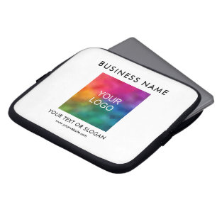 Eenvoudige Sjabloon Upload hier uw zakelijke Logo Laptop Sleeve