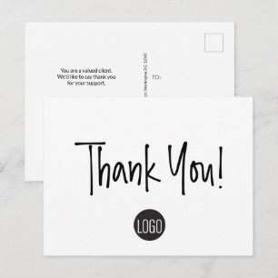 Eenvoudige sjabloon voor klantwaardering voor bedr briefkaart