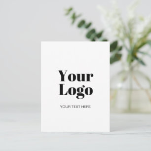 Eenvoudige sjabloon voor logo of afbeelding upload briefkaart
