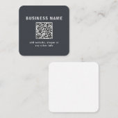 Eenvoudige Sjabloon voor uw QR-code | Donker grijs (Voorkant / Achterkant)