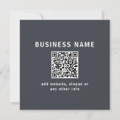 Eenvoudige Sjabloon voor uw QR-code | Donker grijs (Voorkant)