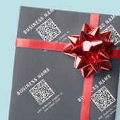 Eenvoudige Sjabloon voor uw QR-code | Donker grijs Cadeaupapier
