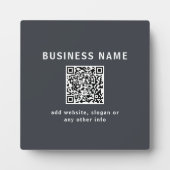 Eenvoudige Sjabloon voor uw QR-code | Donker grijs Fotoplaat (Voorkant)