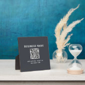 Eenvoudige Sjabloon voor uw QR-code | Donker grijs Fotoplaat (Insitu)