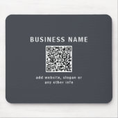 Eenvoudige Sjabloon voor uw QR-code | Donker grijs Muismat (Voorkant)