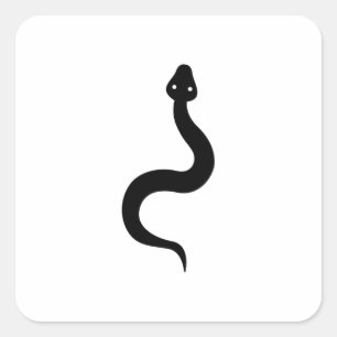 Eenvoudige slang vierkante sticker