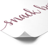 Eenvoudige snackbar | Mauve roze om het even welk  Poster (Hoek)