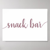 Eenvoudige snackbar | Mauve roze om het even welk  Poster (Voorkant)