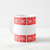 Eenvoudige sneeuwvlok Feestelijke Patroon Mok. Koffiemok (Voorkant links)