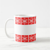 Eenvoudige sneeuwvlok Feestelijke Patroon Mok. Koffiemok (Links)