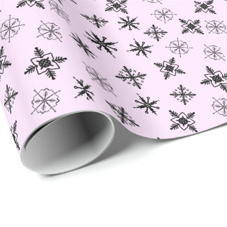 Eenvoudige Sneeuwvlokken Kerstmis Cadeaupapier