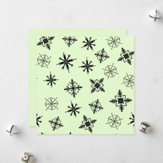Eenvoudige Sneeuwvlokken Kerstmis Feestdagenkaart