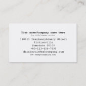 Eenvoudige snor visitekaartje (Achterkant)