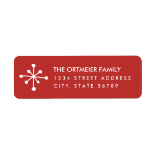 Eenvoudige Snowflake Return Address Labels