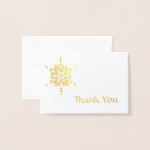 Eenvoudige Snowflake Starburst Hartelijk dank Folie Kaarten (Voorkant met envelop)