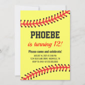 Eenvoudige Softball Birthday Kaart (Voorkant)