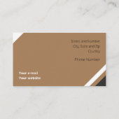 Eenvoudige, Solid Black- en White Flat-driehoeken Visitekaartje (Achterkant)