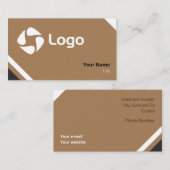 Eenvoudige, Solid Black- en White Flat-driehoeken Visitekaartje (Voorkant / Achterkant)