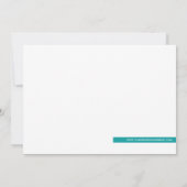 Eenvoudige, Solid Color Modern Heart Foto | Aqua Save The Date (Achterkant)