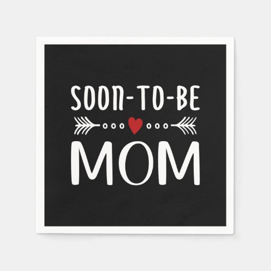 Eenvoudige Soon-to-be Mom Moederdag | Papieren Ser Servet (Voorkant)