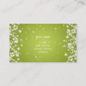 Eenvoudige sparkle Monogram Lime Green Visitekaartje (Achterkant)