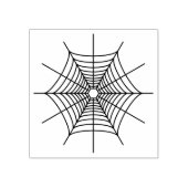 Eenvoudige spinnenweb-lijn kunst silhouetvorm 	rubberstempel (Afrduk)