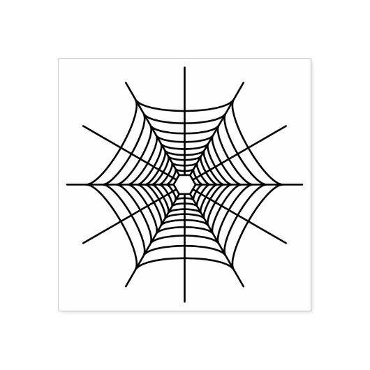 Eenvoudige spinnenweb-lijn kunst silhouetvorm 	rubberstempel (Afrduk)
