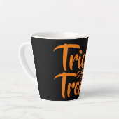 Eenvoudige Spooky Trick or treat Halloween Familie Latte Mok (Linkerhoek)