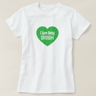 Eenvoudige St. Patrick's Day Green I Love Being Ir T-shirt