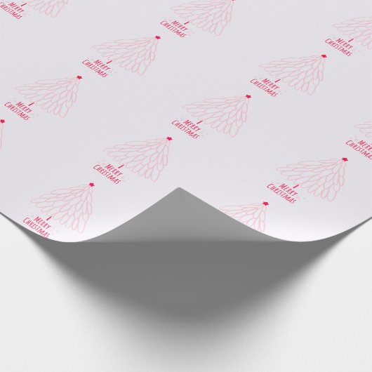 Eenvoudige Star Tree Mid Mod Vrolijk Kerstfeest Cadeaupapier (Hoek)